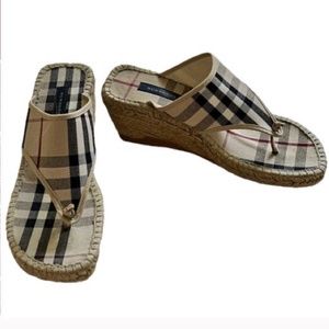 burberry espadrille sandal plaid (size 38/ US 8)